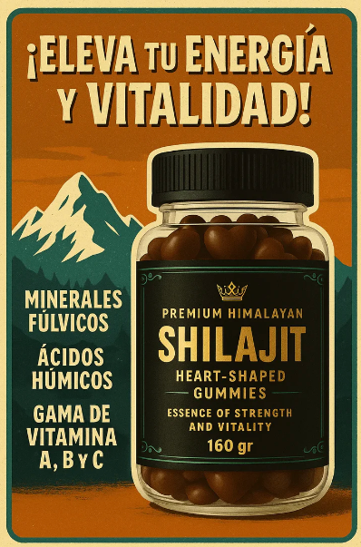 Energía, enfoque y virilidad con Premium Himalayan™ Shilajit GUMMIES x 60C/U — ORIGINAL ⭐️⭐️⭐️⭐️⭐️