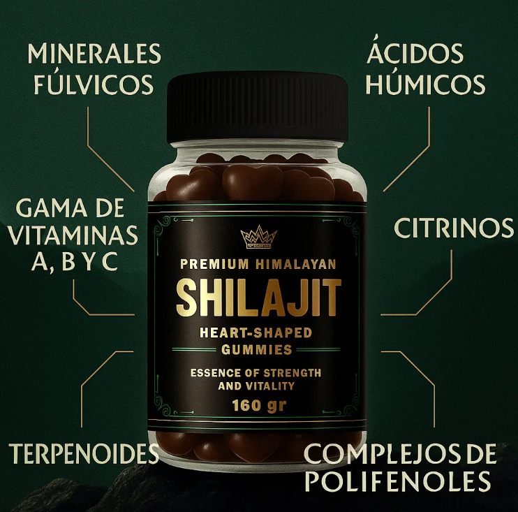 Energía, enfoque y virilidad con Premium Himalayan™ Shilajit GUMMIES x 60C/U — ORIGINAL ⭐️⭐️⭐️⭐️⭐️
