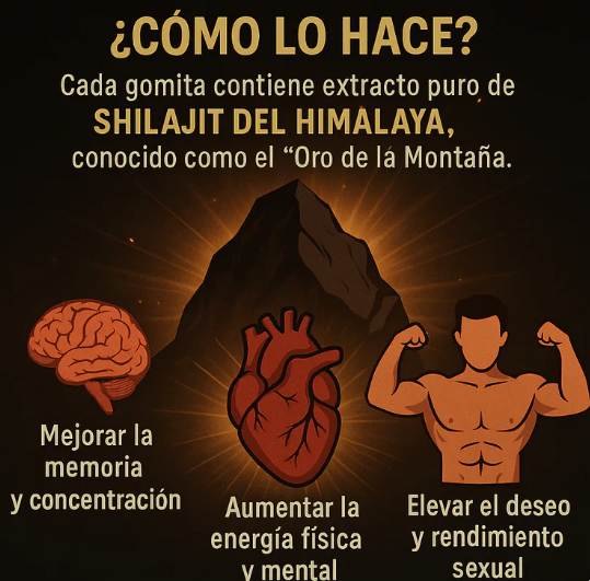 Energía, enfoque y virilidad con Premium Himalayan™ Shilajit GUMMIES x 60C/U — ORIGINAL ⭐️⭐️⭐️⭐️⭐️
