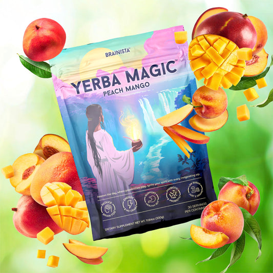 Menos hinchazón, más energía y calma mental con Yerba Magic® Peach Mango x 30 porciones — ORIGINAL ⭐️⭐️⭐️⭐️⭐️