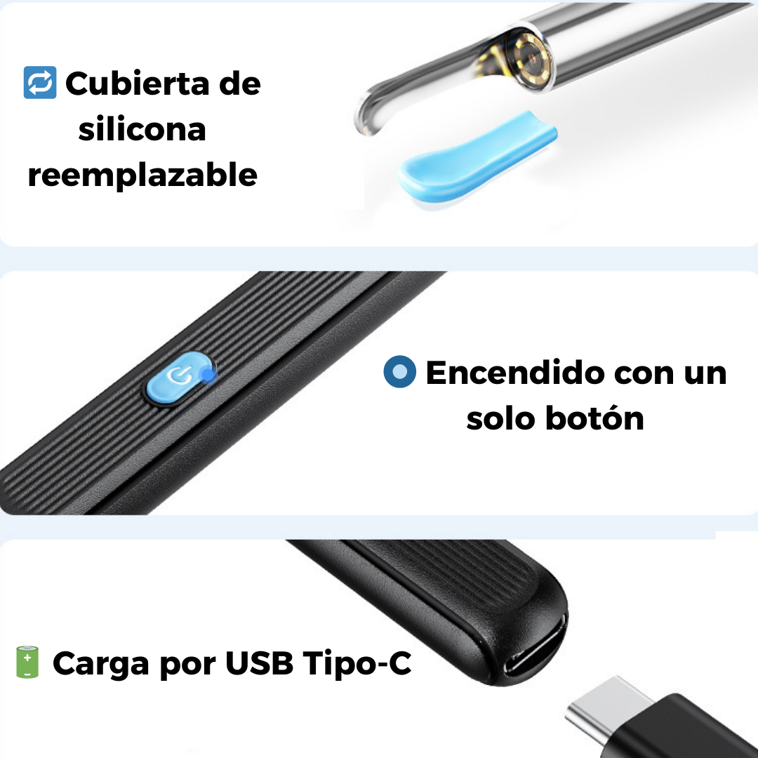 Limpieza de Oídos con Cámara HD - OtoView™ ORIGINAL ⭐️⭐️⭐️⭐️⭐️