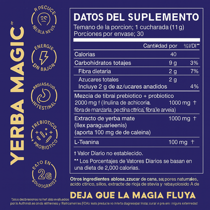 Menos hinchazón, más energía y calma mental con Yerba Magic® Peach Mango x 30 porciones — ORIGINAL ⭐️⭐️⭐️⭐️⭐️